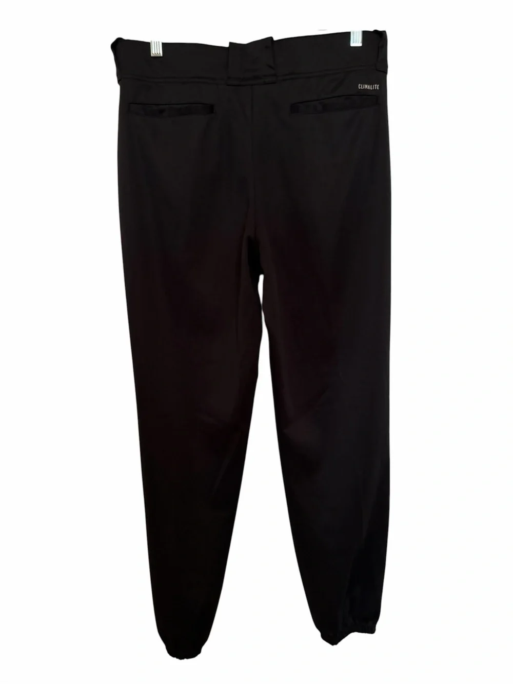 Adidas Baseball Pants Mens Sz M Black Climalite Snap Zip Athletic Sport Pockets